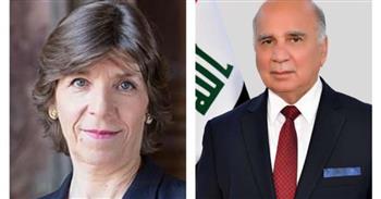   وزيرا الخارجية العراقى والفرنسية يؤكدان ضرورة العمل من أجل تحقيق التهدئة وخفض التوتر بالمنطقة