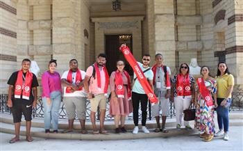   شباب الوفد التونسي في زيارة لمجمع الأديان بمصر القديمة 