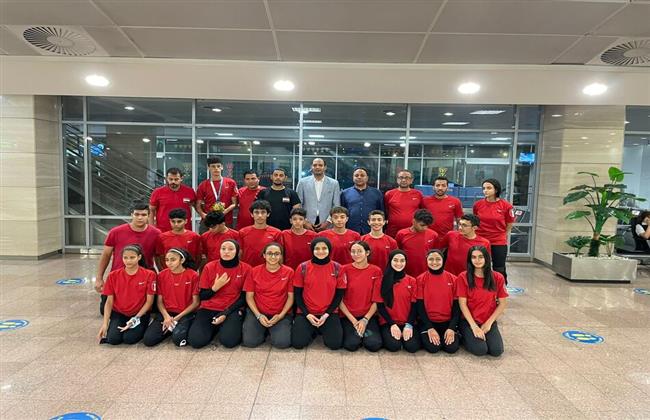 وزارة الشباب والرياضة تستقبل بعثة منتخب التايكوندو للشباب بمطار القاهرة 