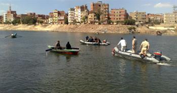   الإنقاذ النهرى يواصل البحث عن جثة شاب غرق فى نهر النيل بكفر الزيات