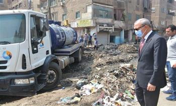   محافظ القليوبية يتابع إزالة تراكمات القمامة من شارع عرابي بشبرا الخيمة