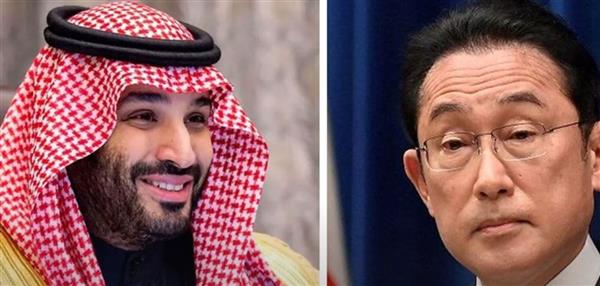 ولي العهد السعودي ورئيس الوزراء الياباني يبحثان سبل تعزيز التعاون الثنائي