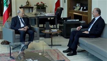   الرئيس اللبناني يبحث مع نائب رئيس مجلس النواب تطورات مفاوضات ترسيم الحدود