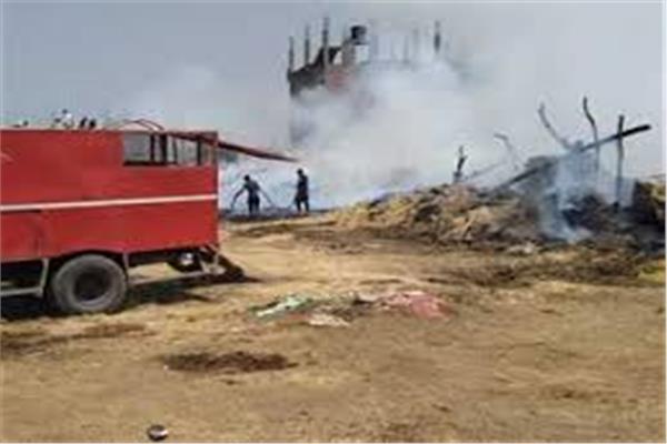 حريق هائل بمصنع للكتان بالغربية 