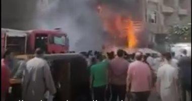 السيطرة على حريق بمحل أحذية امتد لاستوديو فى سوهاج دون خسائر بشرية