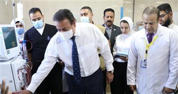   وزير الصحة يتفقد مستشفى أبو تيج النموذجي