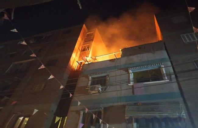 حريق فى 3 منازل وأرض زراعية بمنطقة السد العالى بأسوان 