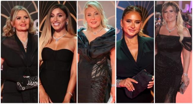 الأسود يسيطر على فساتين نجمات مهرجان القاهرة للدراما في دورته الأولى