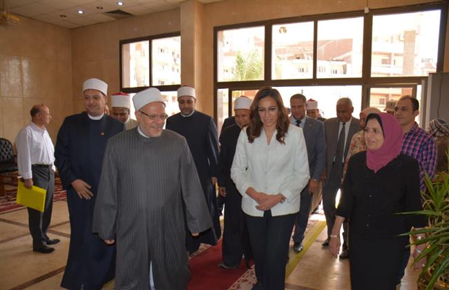 نائب محافظ البحيرة تستقبل مفتي الديار المصرية ونائب رئيس جامعة الأزهر بمجمع دمنهور الثقافي