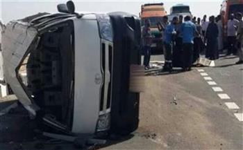 إصابة 8 أشخاص في حادث انقلاب سيارة أجرة بالمنوفية
