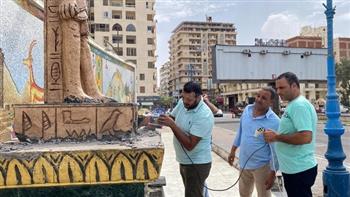   بالصور أهالى مطروح يشكرون حملة الدفاع عن الحضارة المصرية لإزالة مسخ تمثال رمسيس الثانى اليوم