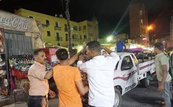 حملة لإزالة التعديات والإشغالات بنطاق الوحدات المحلية بأسوان