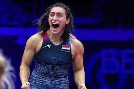 سمر حمزة تتصدر التنصيف العالمي للمصارعة