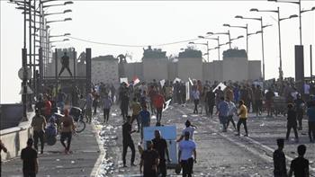   خلية الإعلام الأمني: إصابة 4 ضباط و11 مدنياً فى تظاهرات بغداد