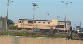   خروج جزئي لجرار قطار عن القضبان جنوب بورسعيد دون إصابات
