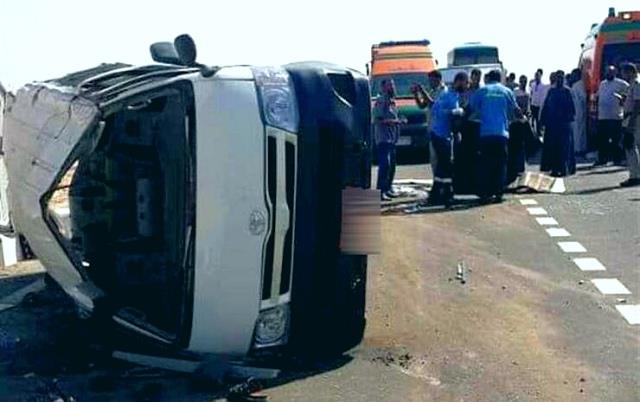مصرع شخص وإصابة 3 آخرين في حادث تصادم في الوادي الجديد