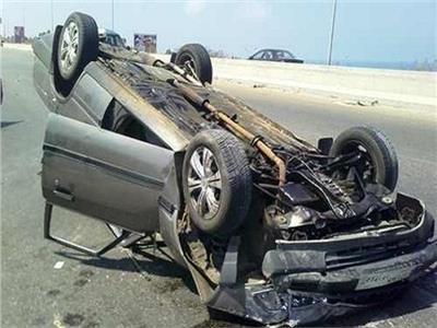 إصابة 6 فى انقلاب سيارة على محور الضبعة بمطروح