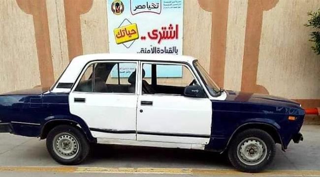 ضبط سيارة أجرة «تاكسي» تحمل لوحات معدنية مزورة فى طنطا 