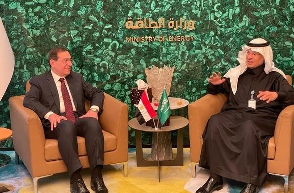 على هامش اجتماع مؤتمر التعدين الدولى مباحثات بين وزير البترول ووزراء المملكة 
