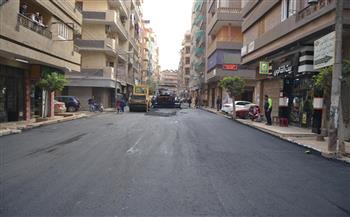   استكمال أعمال الرصف بشارع الجمهورية بمركز أبوقرقاص في «المنيا»