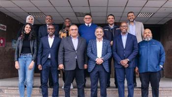 وفد NBA Africa يحرص على زيارة مقر الاتحاد المصري لكرة السلة