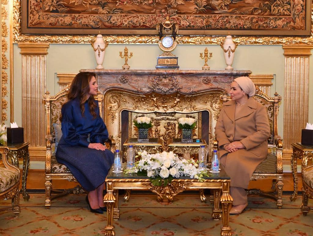 قرينة الرئيس: زيارة الملكة رانيا جاءت فرصة لمناقشة الخطوات المصرية غير المسبوقة لتمكين المرأة