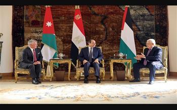 محمود عباس أمام القمة الثلاثية: نثمن عاليا موقف الاشقاء في مصر والأردن الداعم لمواقفنا