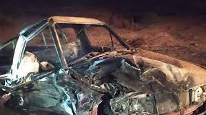   اللقطات الأولى لحادث تصادم سيارتين بطريق إدفو مرسى علم