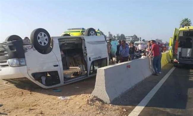 مصرع 3 أشخاص دهسا فى حادث سير مروع على طريق الضبعة