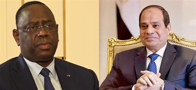السيسى يتلقى اتصالا هاتفيا من رئيس السنغال ماكى سال
