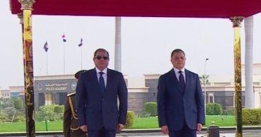 وصول الرئيس السيسى أكاديمية الشرطة لحضور حفل الداخلية بعيد الشرطة الـ71