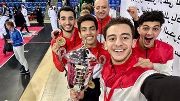طالب بالجامعة المصرية اليابانية يفوز بذهبية بطولة كأس العالم لسلاح سيف المبارزة