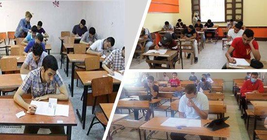 طلاب الإعدادية والثانوية بمحافظات الدقهلية والغربية وبني سويف يؤدون امتحان الترم الأول