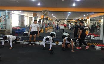 منتخب الشباب يؤدى تدريبات بدنية داخل صالة الجيمانيزيوم استعدادا لبطولة أمم أفريقيا