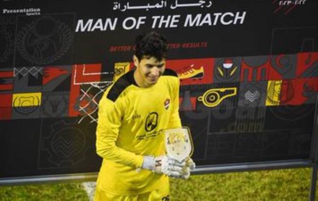 أحمد ميهوب حارس مرمى غزل المحلة يفوز بجائزة أفضل لاعب في مباراة الزمالك