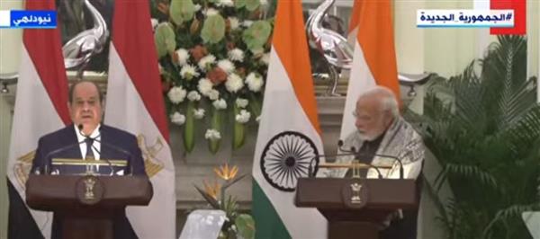 السيسي ورئيس الوزراء الهندي يشهدان التوقيع على عدد من مذكرات التعاون بين البلدين