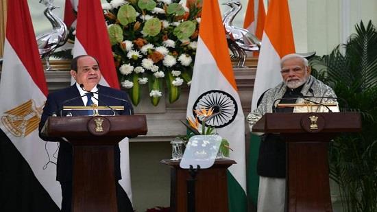 الرئيس السيسي: الاستثمارات الهندية لديها فرصة كبيرة حاليًا للتواجد في السوق المصرية
