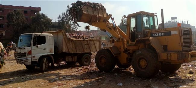 محافظة الجيزة: رفع 1150 طن مخلفات وتراكمات بكفر غطاطي أسفل الدائري
