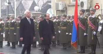   شاهد.. مراسم استقبال رسمية للرئيس السيسي في أرمينيا