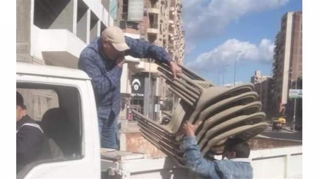 رفع 355 حالة إشغال طريق مخالف بنطاق 3 مراكز بالبحيرة