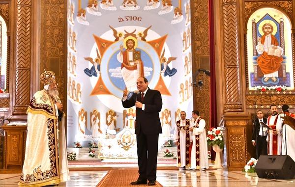 قداس عيد الميلاد المجيد.. الرئيس السيسى: أتمنى أن يعم السلام والأمن على العالم