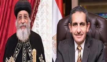 محافظ الغربية يهنئ البابا تواضروس الثاني والإخوة الأقباط بمناسبة عيد الميلاد المجيد