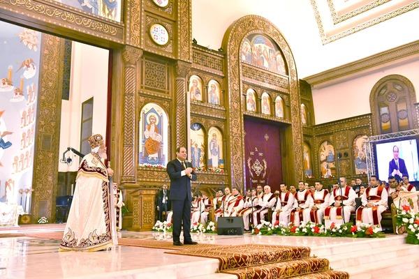 زيارة الرئيس السيسي كاتدرائية ميلاد المسيح للتهنئة بعيد الميلاد المجيد تتصدر اهتمامات الصحف