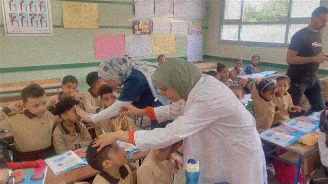 جامعة بنها تنظم قافلة طبية لطلاب المدارس الابتدائية بقرية كفر عابد بطوخ