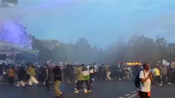   الشرطة الفرنسية تتعامل بعنف مع مظاهرات مؤيدة للفلسطينيين فى باريس  