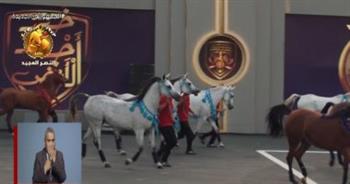   الرئيس السيسي يشاهد عرض الفروسية في حفل تخرج الكليات العسكرية