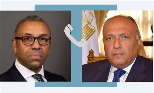 شكري يتلقى اتصالا من وزير خارجية المملكة المتحدة لمتابعة التطورات التي يشهدها قطاع غزة