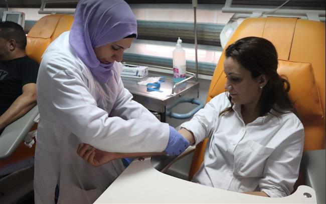 الجيزة تشارك في فعاليات حملة التبرع بالدم للشعب الفلسطيني