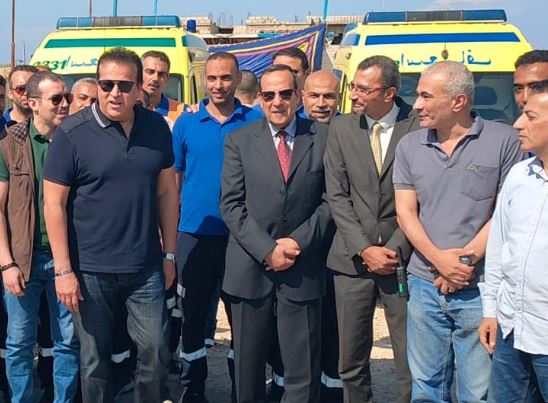 وزير الصحة يتفقد معبر رفح