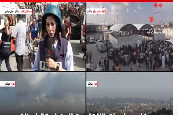 بكاء مراسلة "القاهرة الإخبارية" لحظة وصول جثمان طفل إلى المستشفى بقطاع غزة